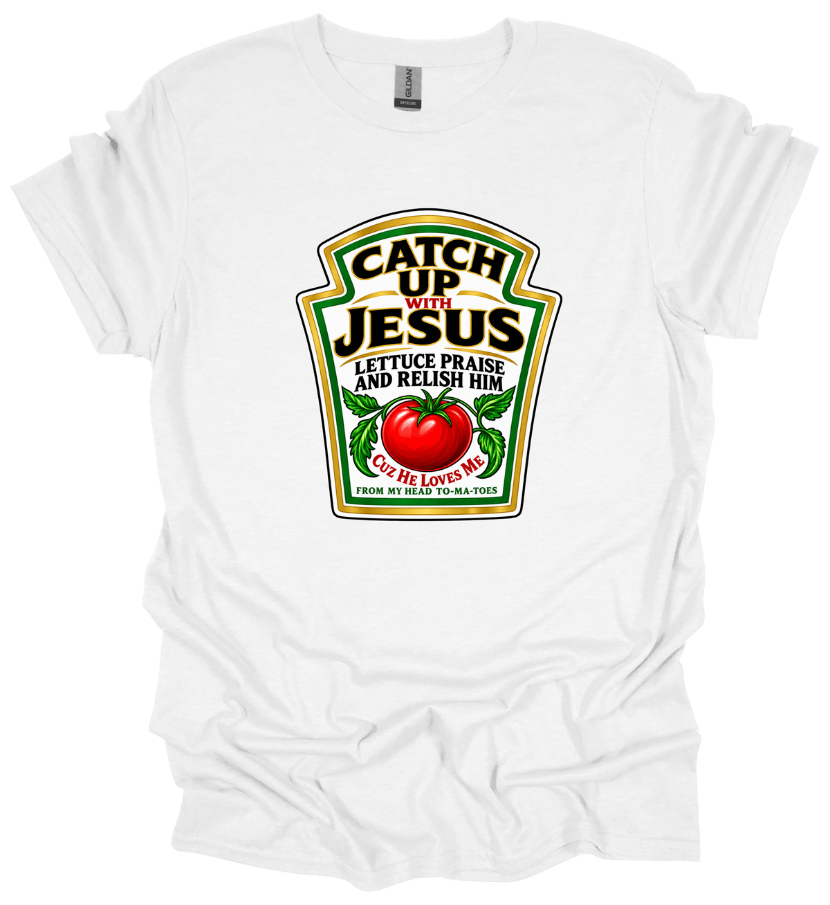 Catch Up With Jesus Faith Graphic T-Shirt