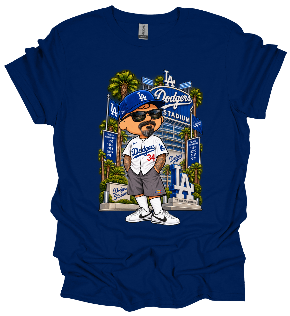 Charlie Brown Dodgers Fan Graphic T-Shirt